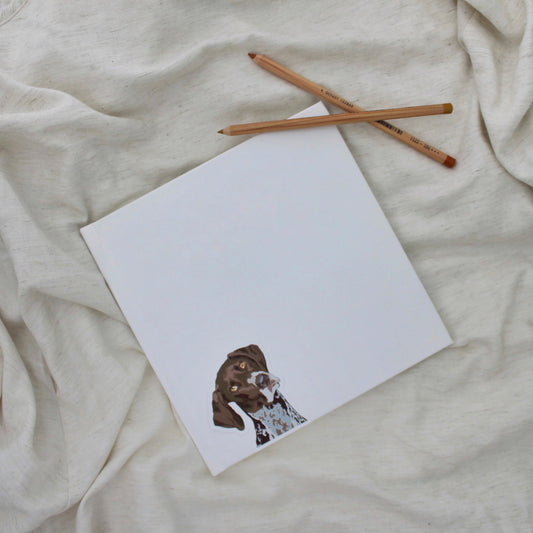 German shorthair pointer sticker on notebook