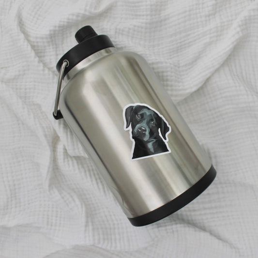 Black lab sticker on hydroflask