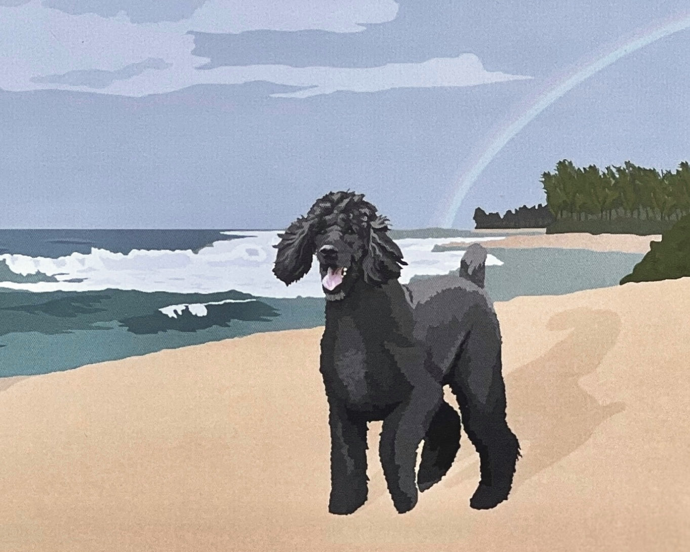 Poodle at Sunset Beach