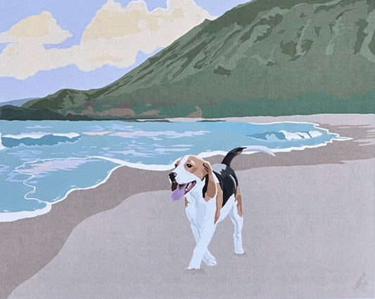 Beagle at Sandy Beach
